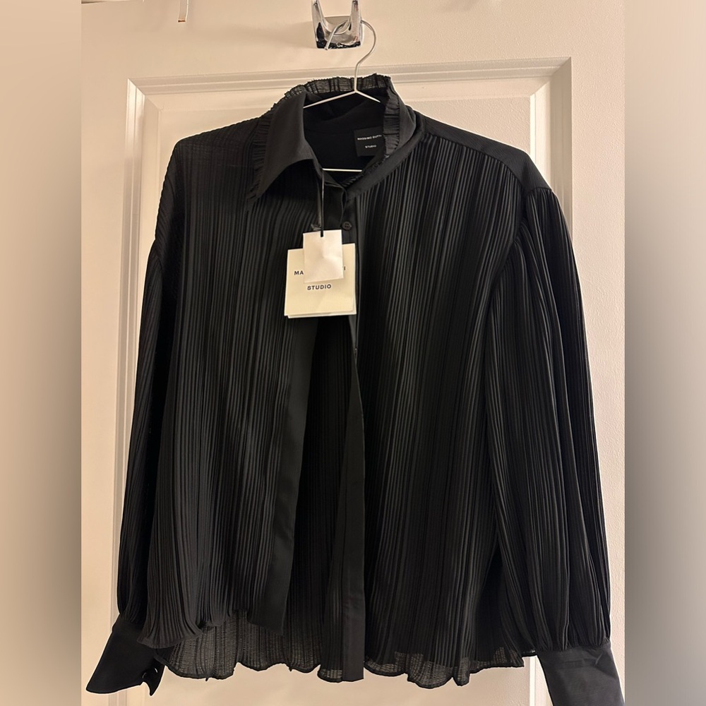Black Shirt Massimo Dutti